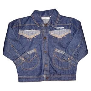 Rocawear Roca Baby Denim Jacket & Bloomers Set Size 3T Embroidered Crest